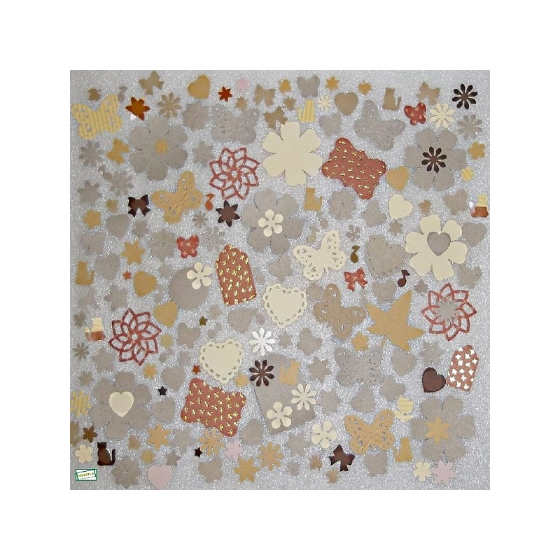 250 Découpes papier Marron-1