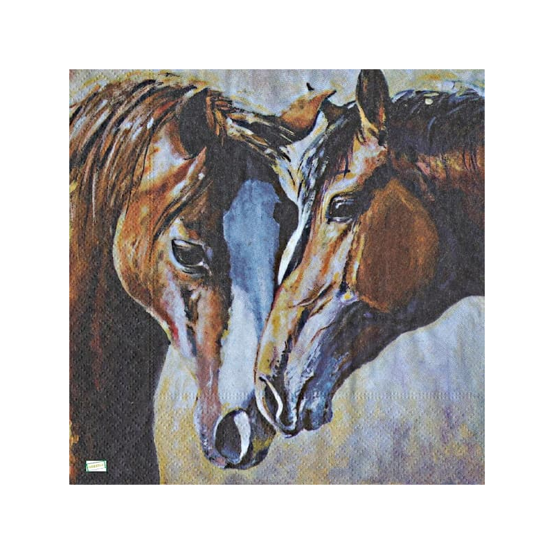 1serviette papier Chevaux-1