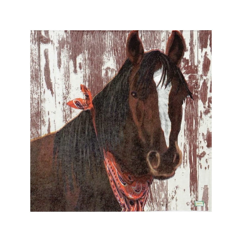 1serviette papier Chevaux- 2
