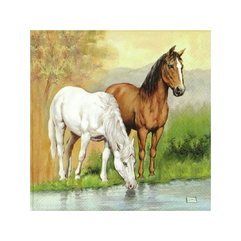 1serviette papier Chevaux-3
