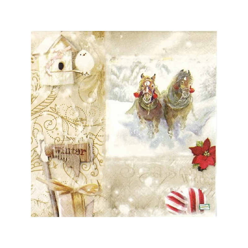 1serviette papier Chevaux-6