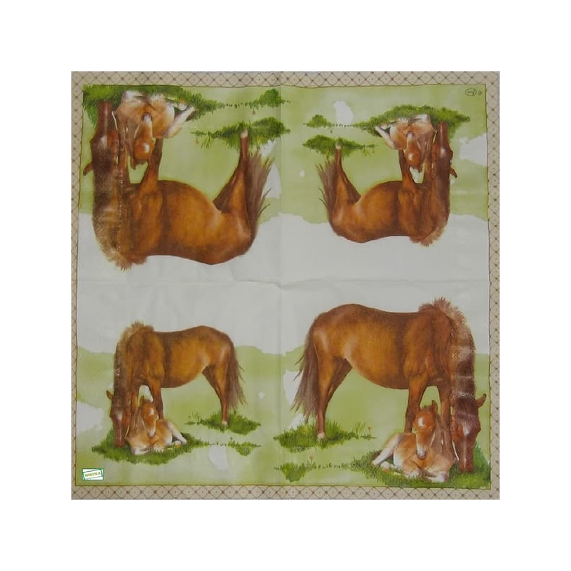 1serviette papier Chevaux-7