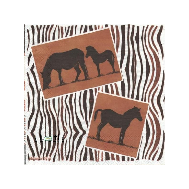 1serviette papier Chevaux-8