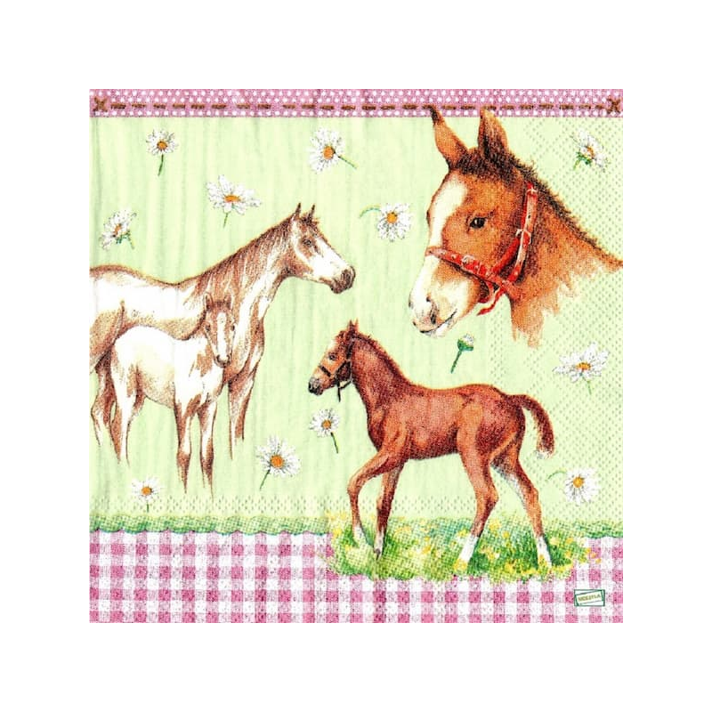1serviette papier Chevaux-9