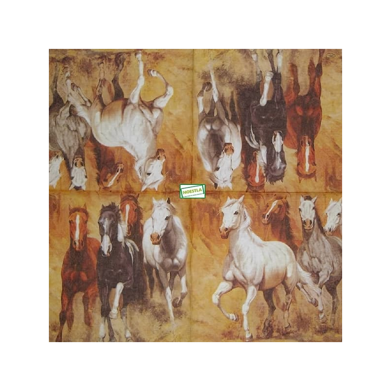 1 serviette Les chevaux -12