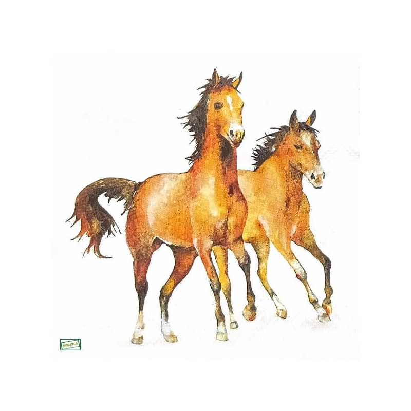 1serviette papier Chevaux-13