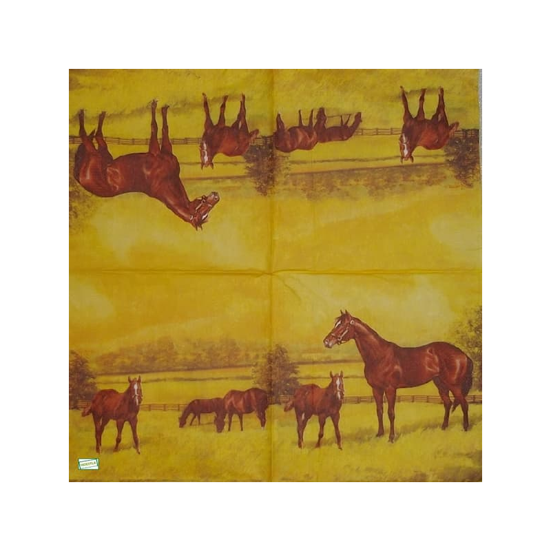 1serviette papier Chevaux-15