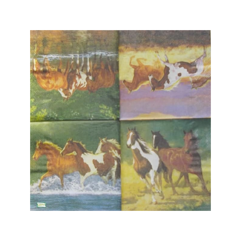 1serviette papier Chevaux-21