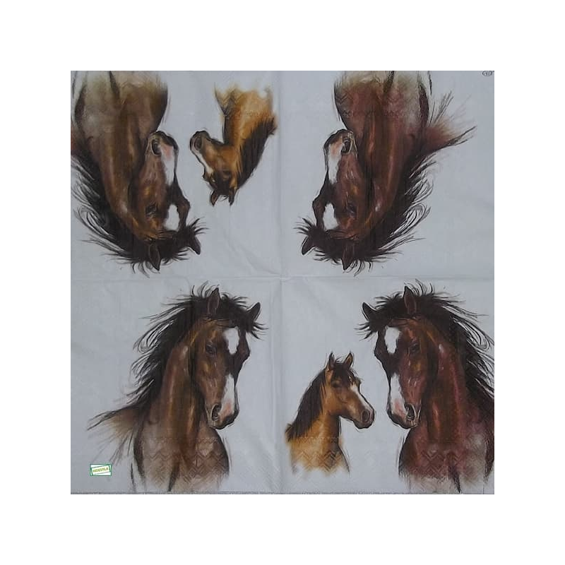 1serviette papier Chevaux-25