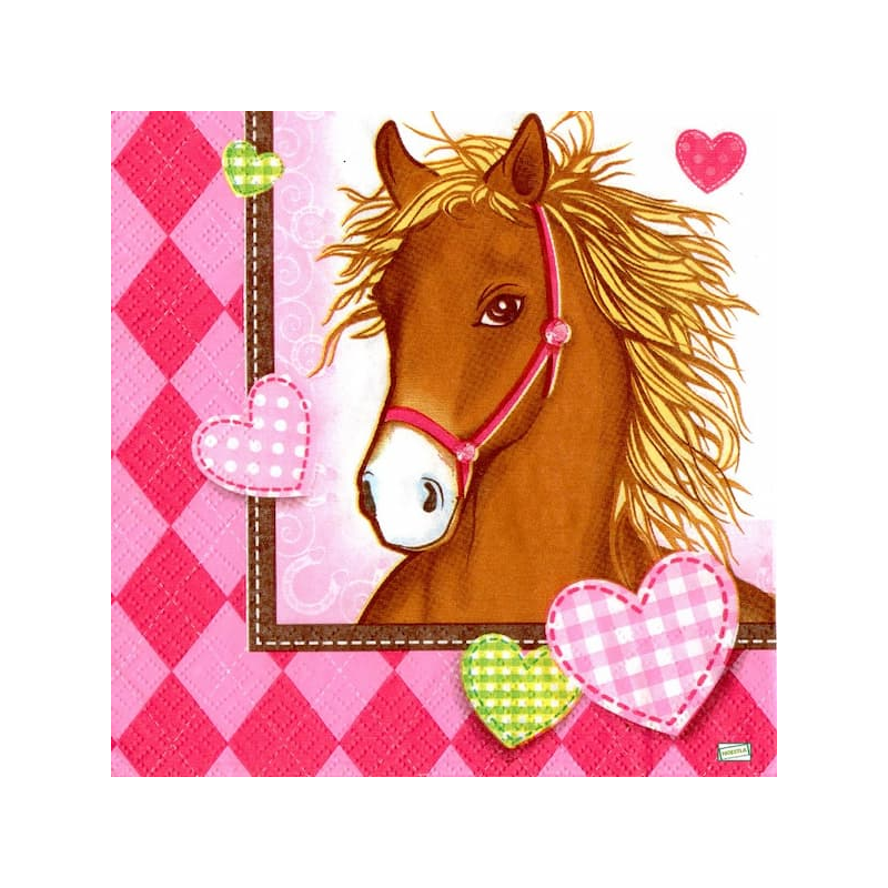 1serviette papier Chevaux-28