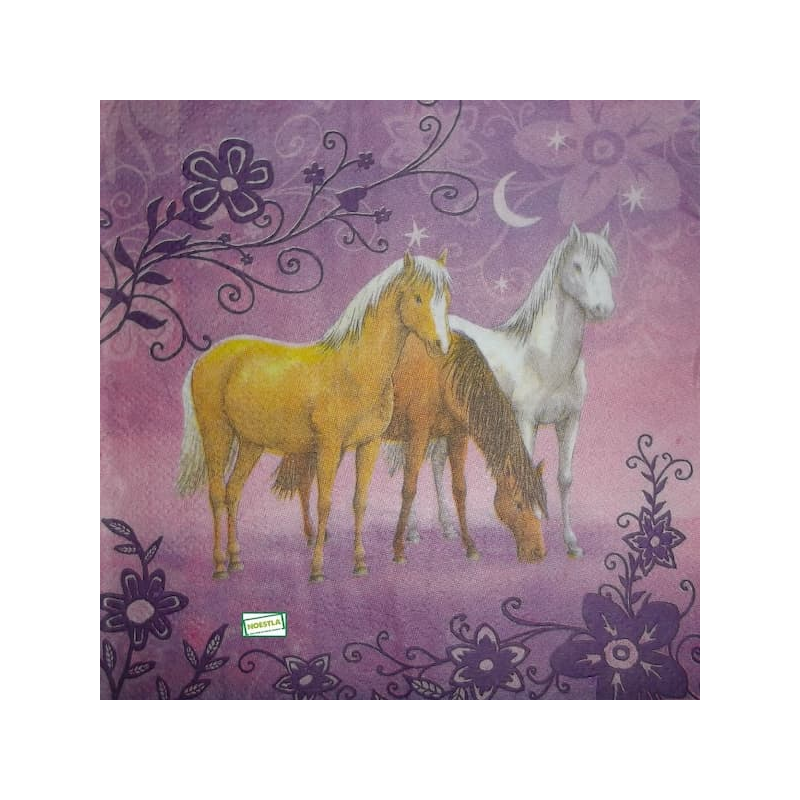 1serviette papier Chevaux-29