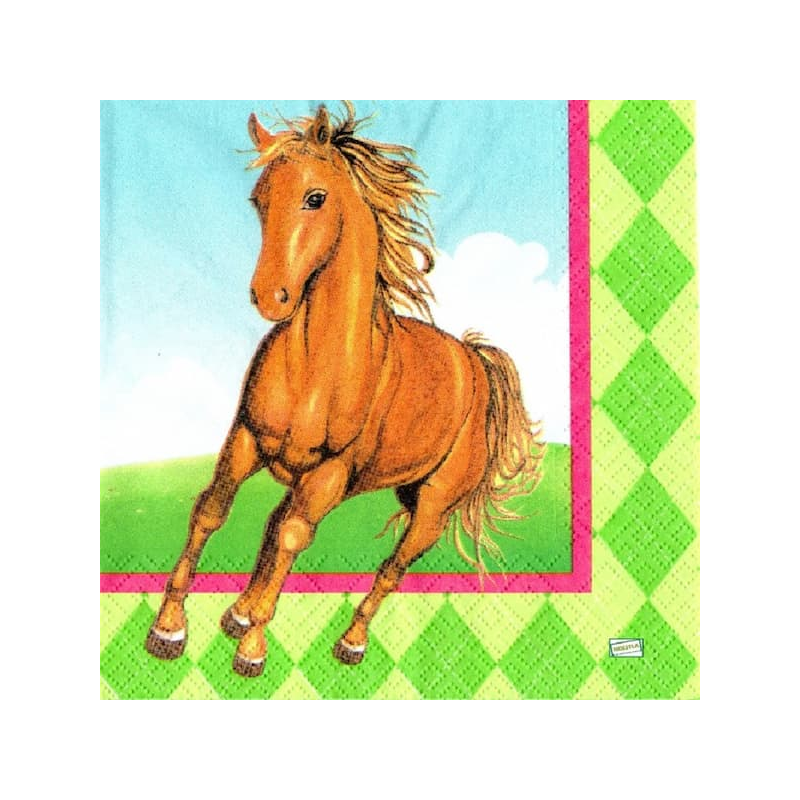 1serviette papier Chevaux-37