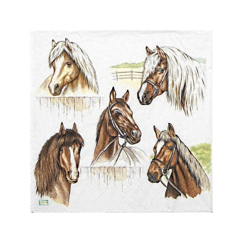 1serviette papier Chevaux-38