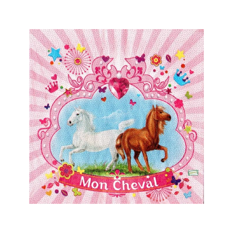 1serviette papier Chevaux-39