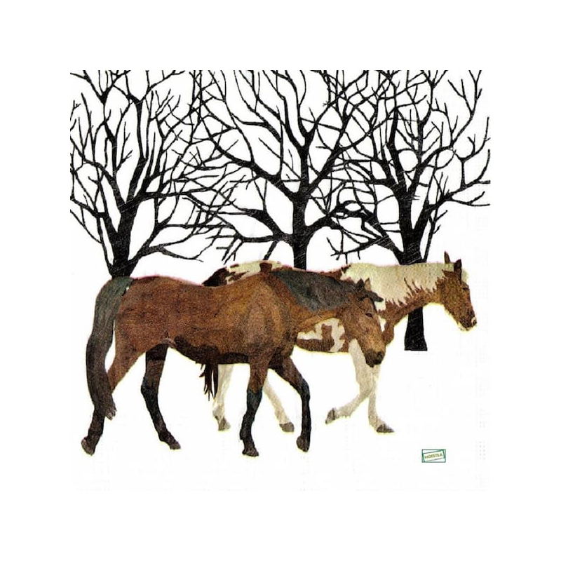 1serviette papier Chevaux-44