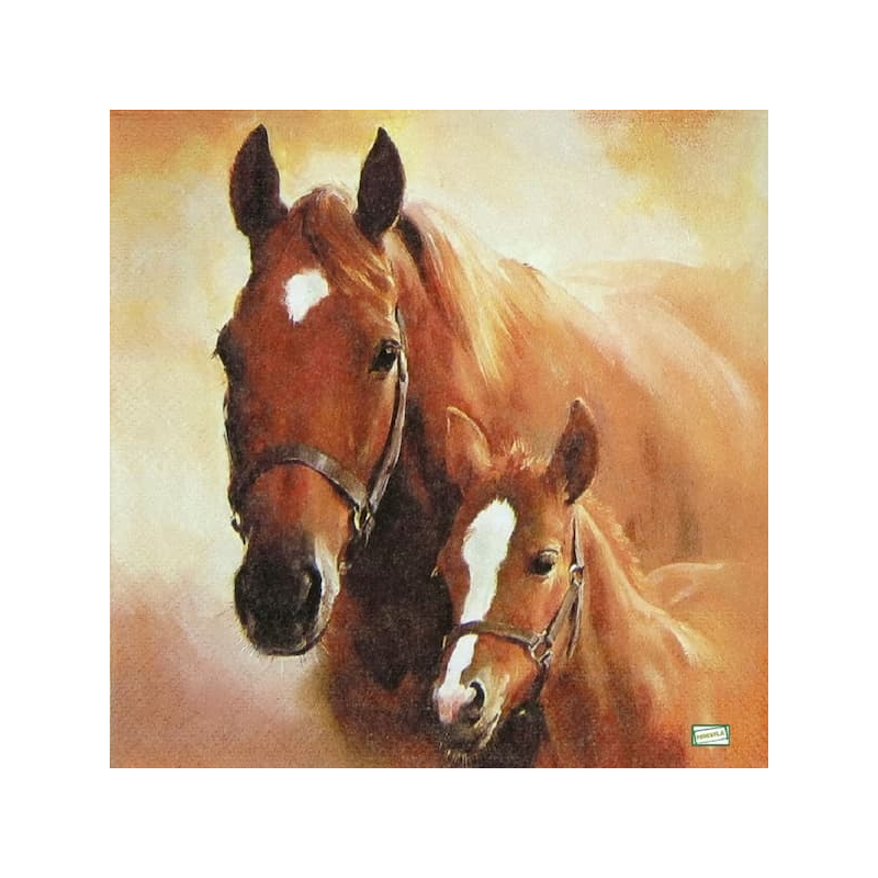 1serviette papier Chevaux-45