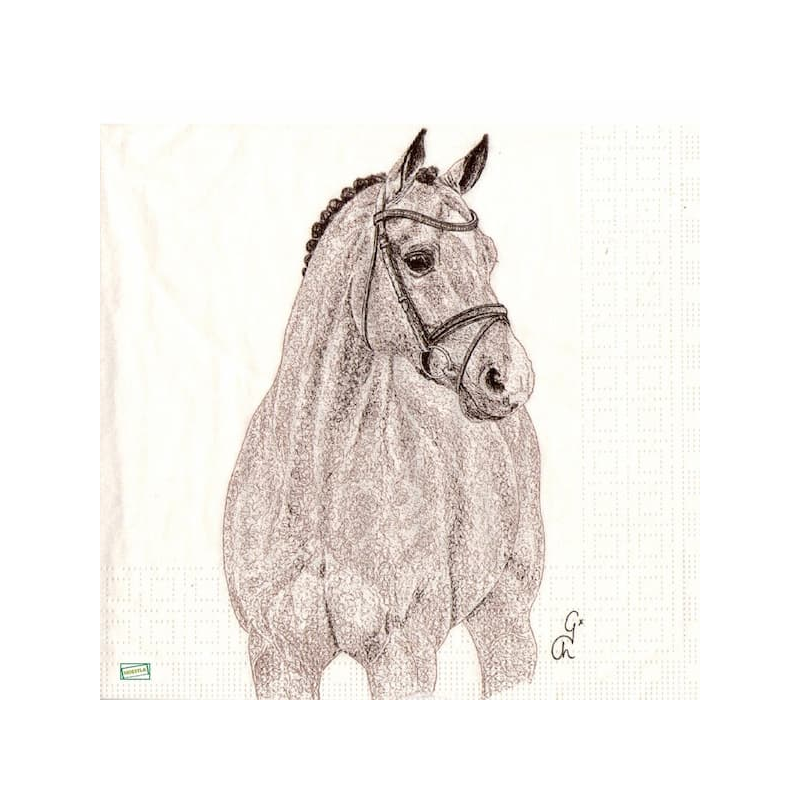 1serviette papier Cheval-52