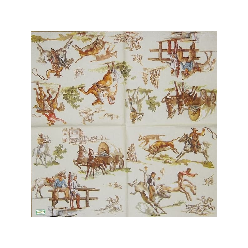 1serviette papier Chevaux-53