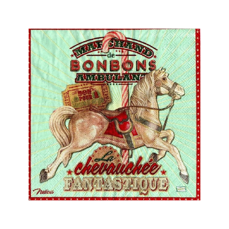 1serviette papier Chevaux-59