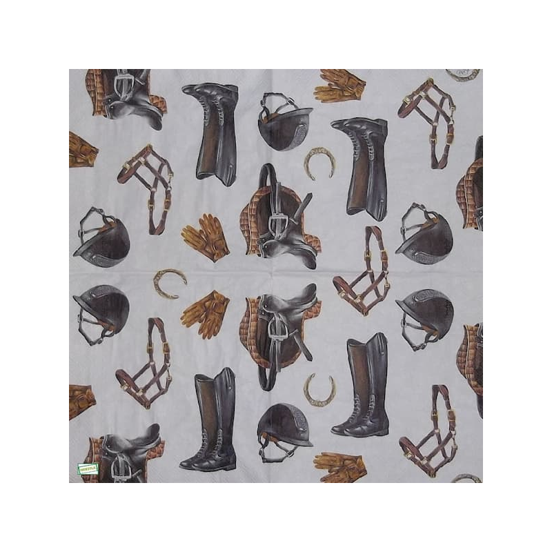 1serviette papier Chevaux-63