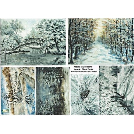 papier découpage Paysage-D499