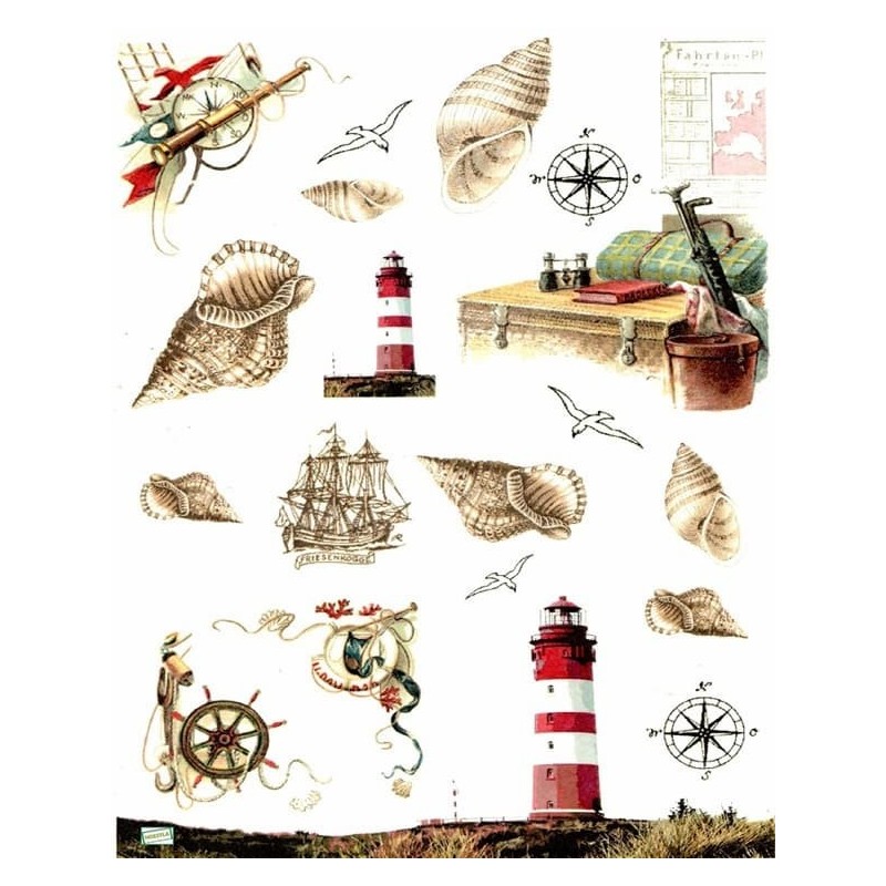 1 papier de riz La Mer -R407