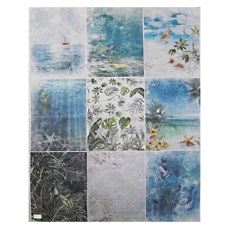 1 GRAND papier riz Mer -R861L