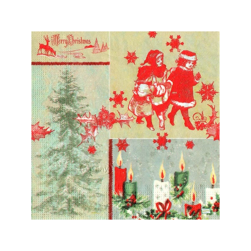 1 serviette papier Noêl - 48