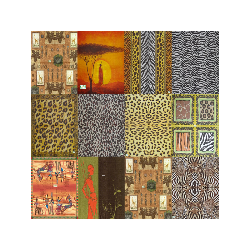 12 serviettes Afrique -L14
