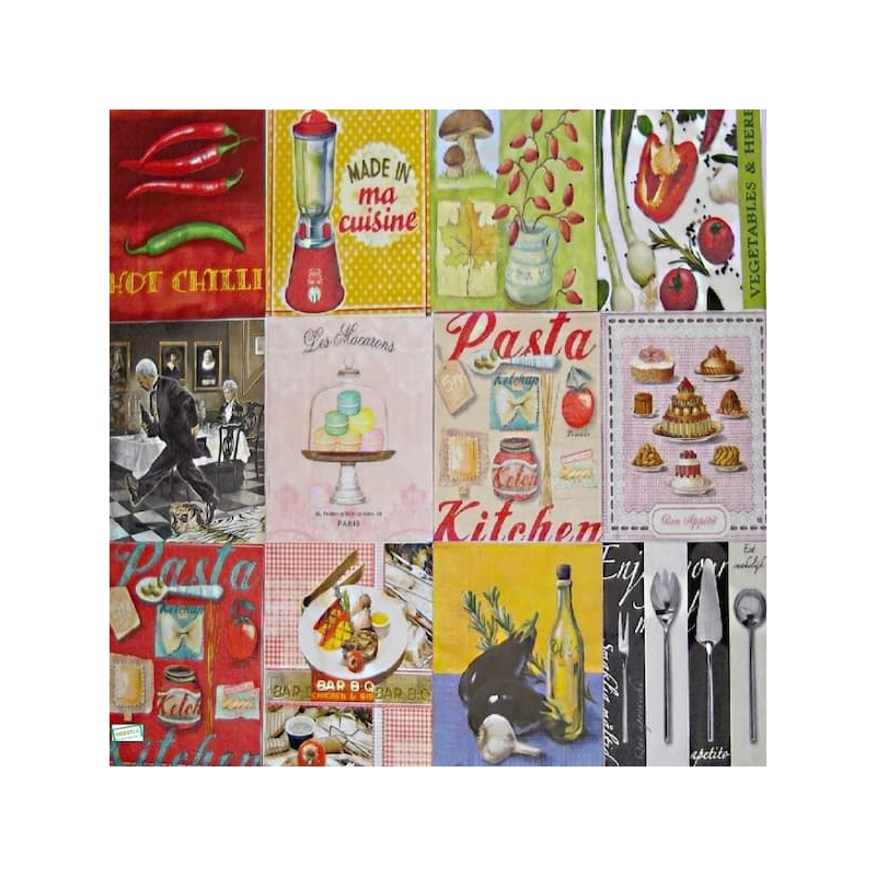 12 serviettes Cuisine-L15