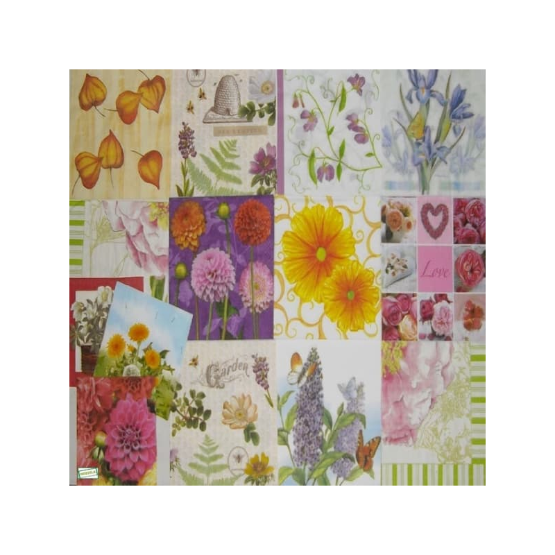 14 serviettes Les Fleurs -L35