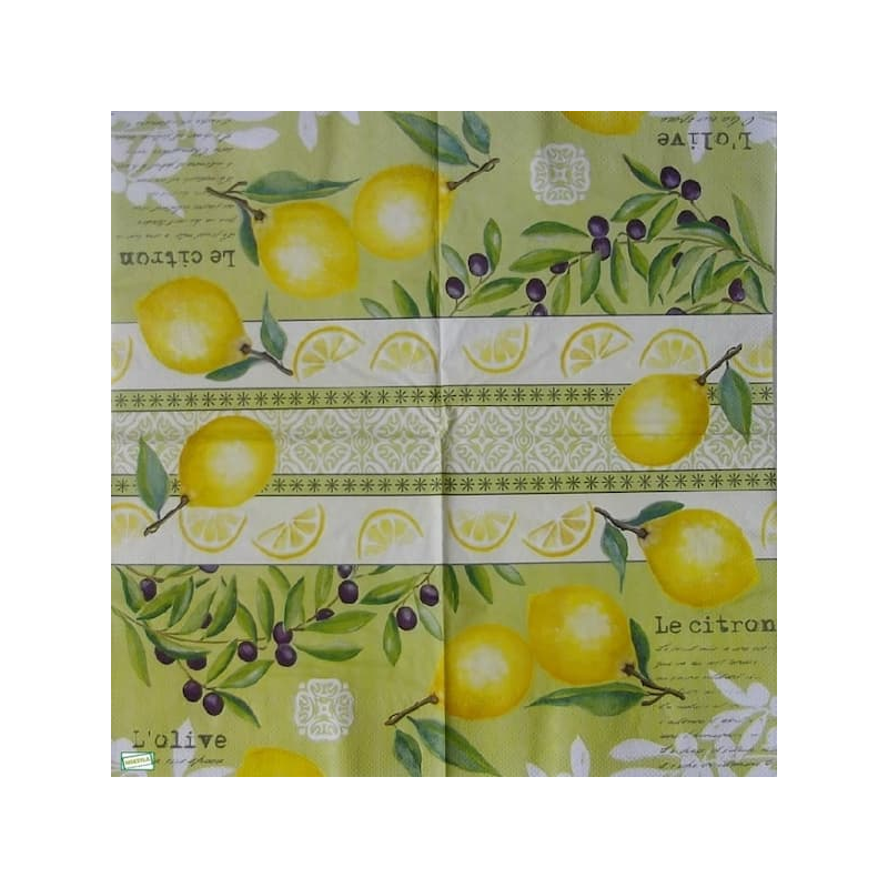 20 serviettes Les citrons -L47
