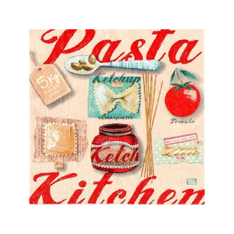 20 serviettes Les pâtes -L57