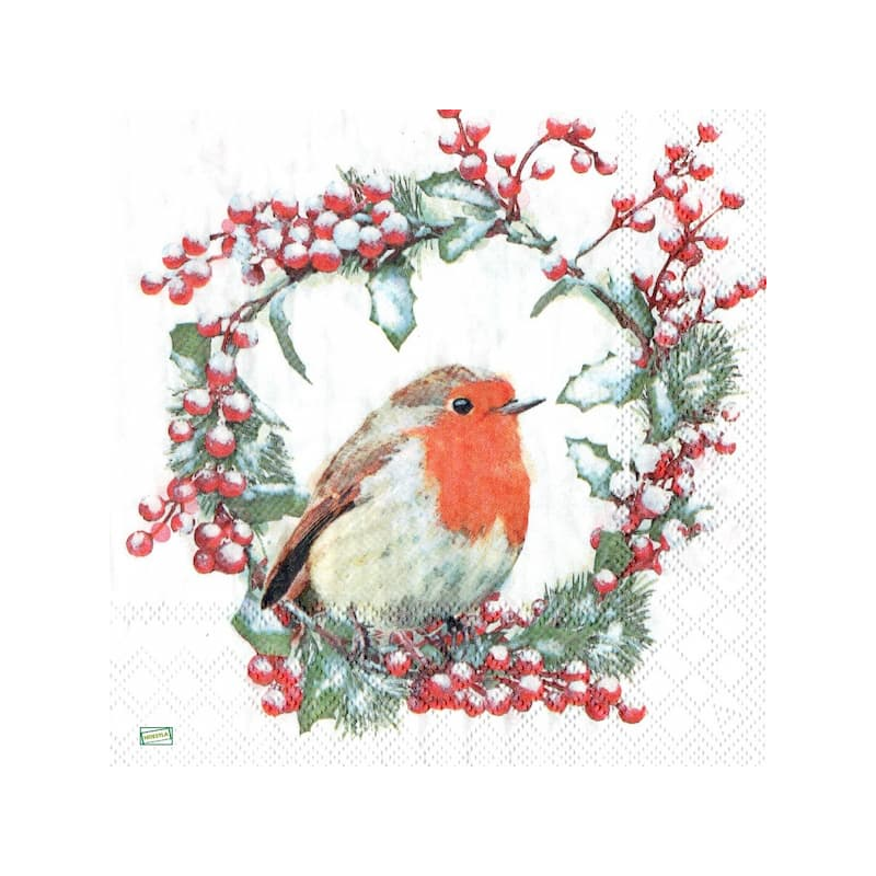 1 serviette Le rouge gorge -15