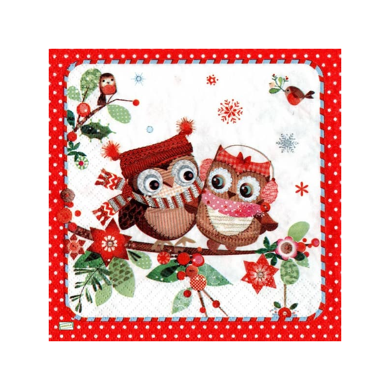 1serviette Les chouettes-39