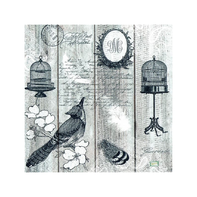 1serviette papier Oiseau-71