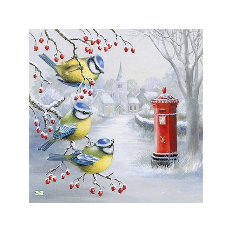 1serviette papier Mésanges-96