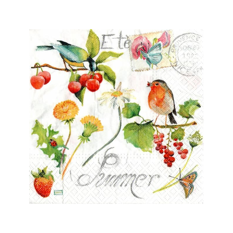 1serviette papier Oiseaux-100