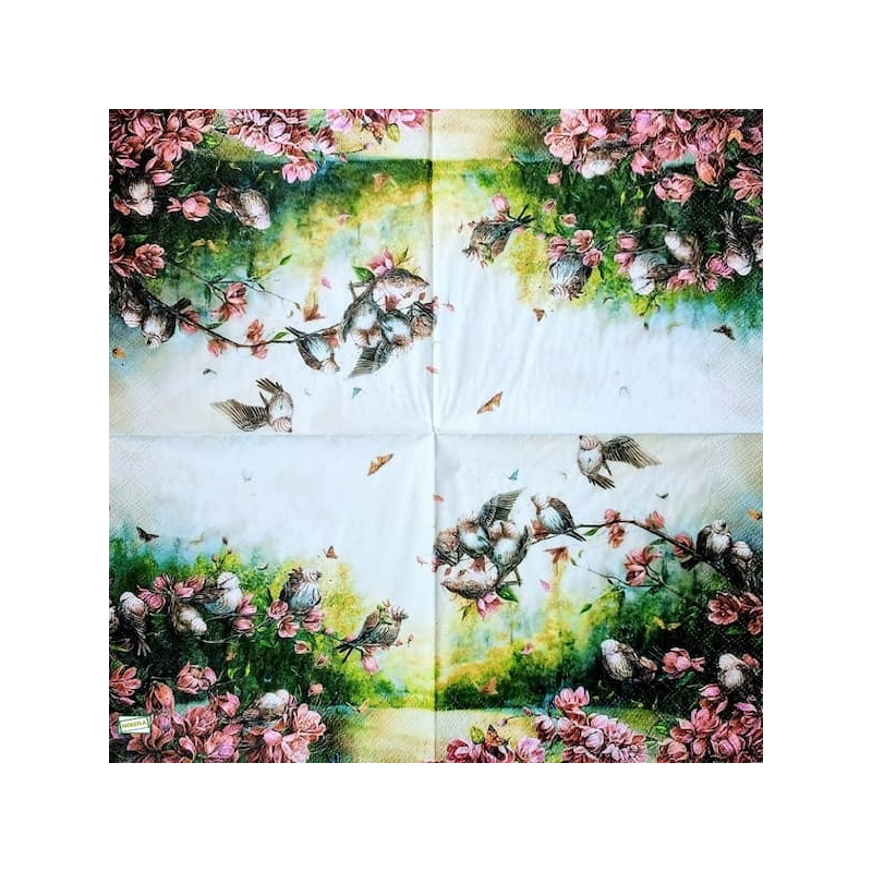 1serviette papier Moineaux-42