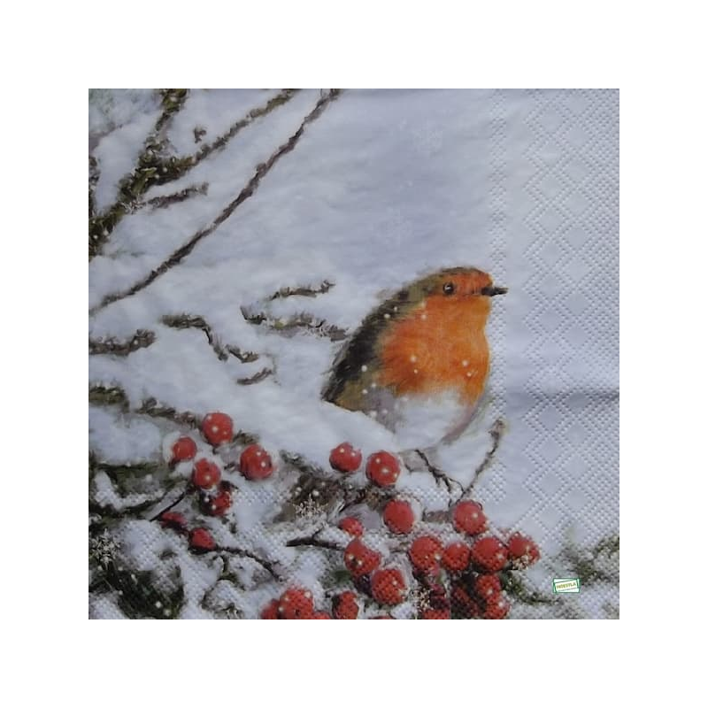 1 serviette Le rouge gorge-106