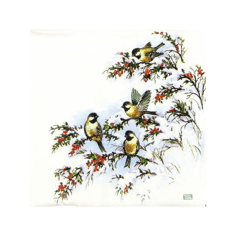 1serviette papier Moineaux-144