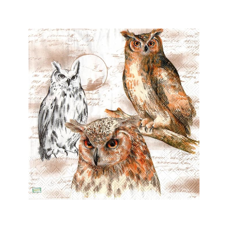 1 serviette Les chouettes -166