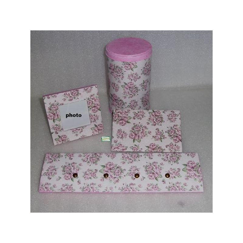 Ensemble Les roses serviettage