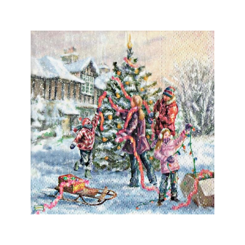 1 serviette papier Noêl - 90