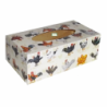 Boite mouchoirs bois Poules