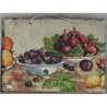 Plaque déco ardoise Fruits serviettage