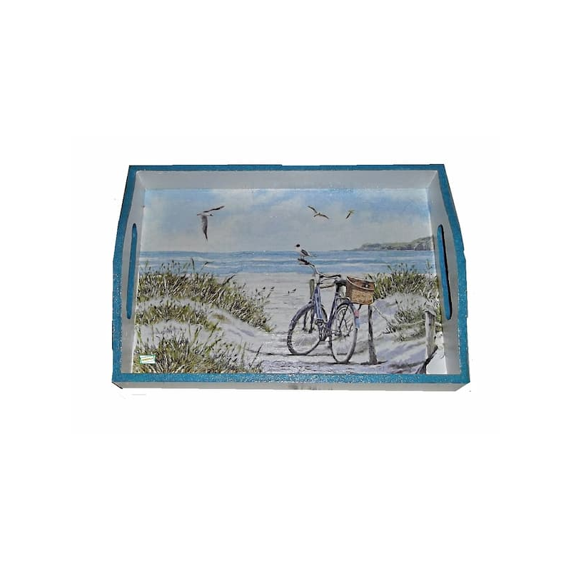 plateau bois La Mer serviettage