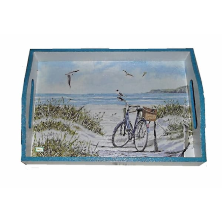 plateau bois La Mer serviettage