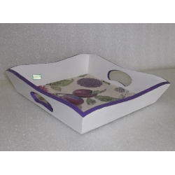 plateau bois Fruits serviettage