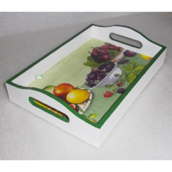 plateau bois Fruits serviettage